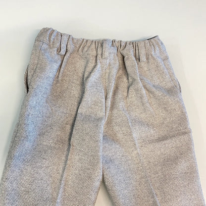 Bermuda in lana elegante rigio con elastico in vita