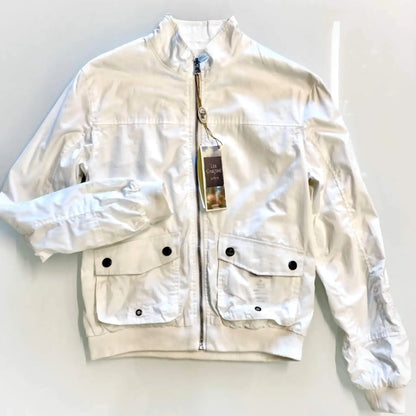 Bomber bianco, giacca elegante reversibile per bambino 10 anni in offerta