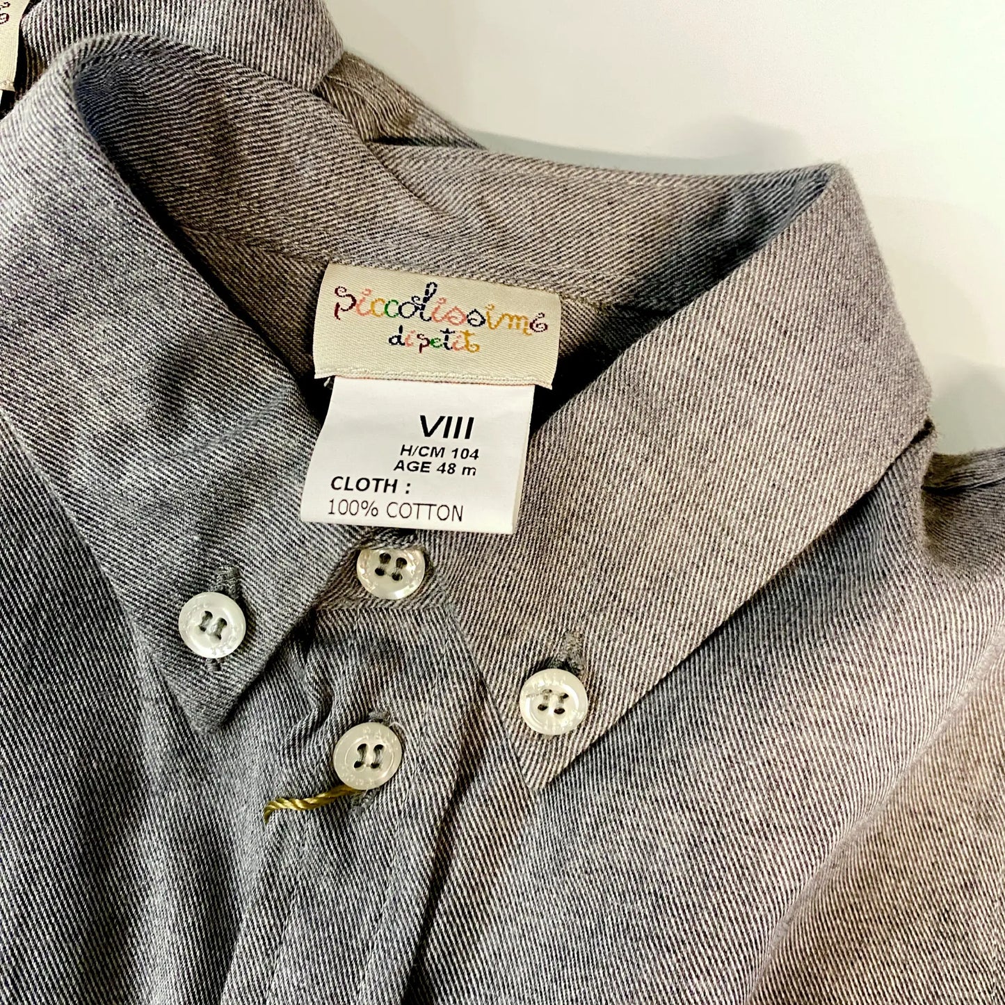 Camicia grigia per bambino 48 mesi (4 anni)