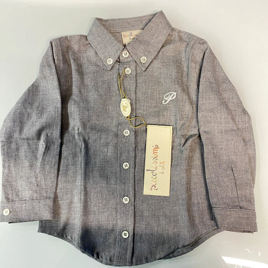 Camicia grigia per neonato e bambino in outlet