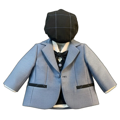 Cappello coppola per completo elegante per cerimonia neonato in sconto outlet