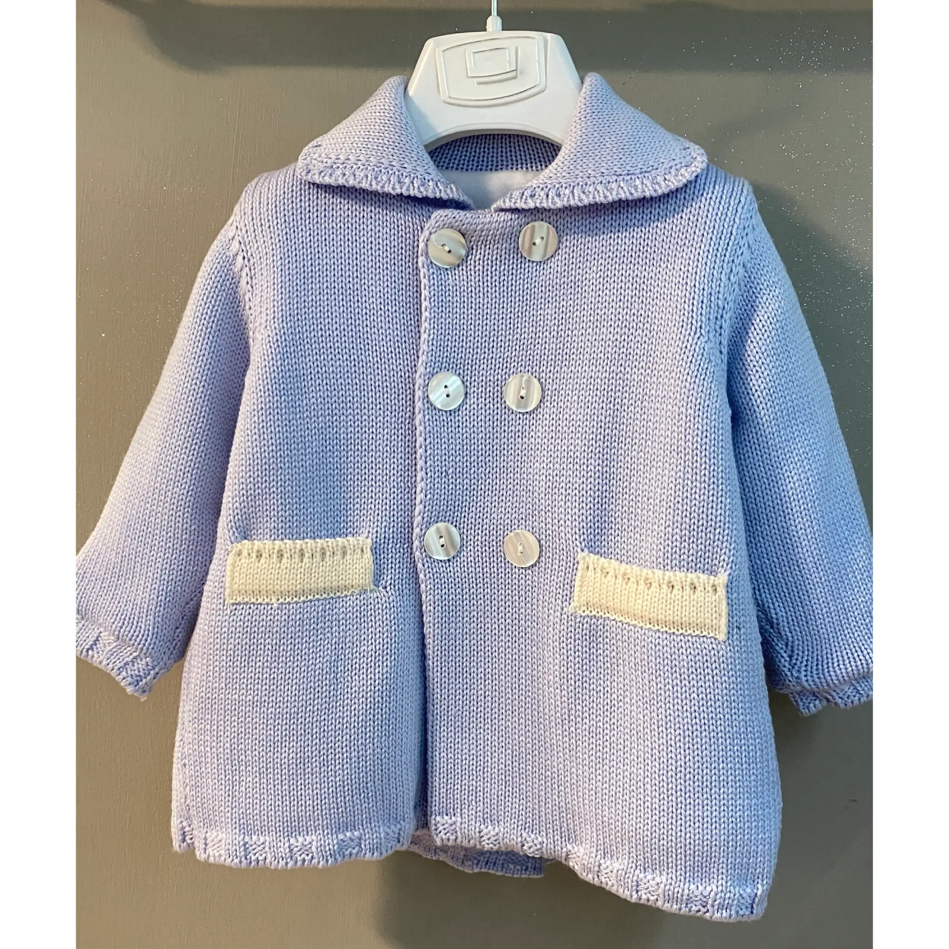 Cappottino elegante in pura lana unisex per neonati