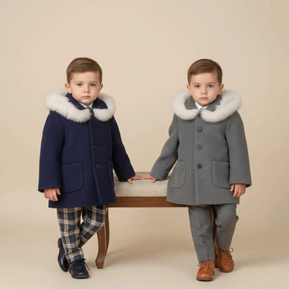 Cappottino in lana Velour per bambino in OUTLET