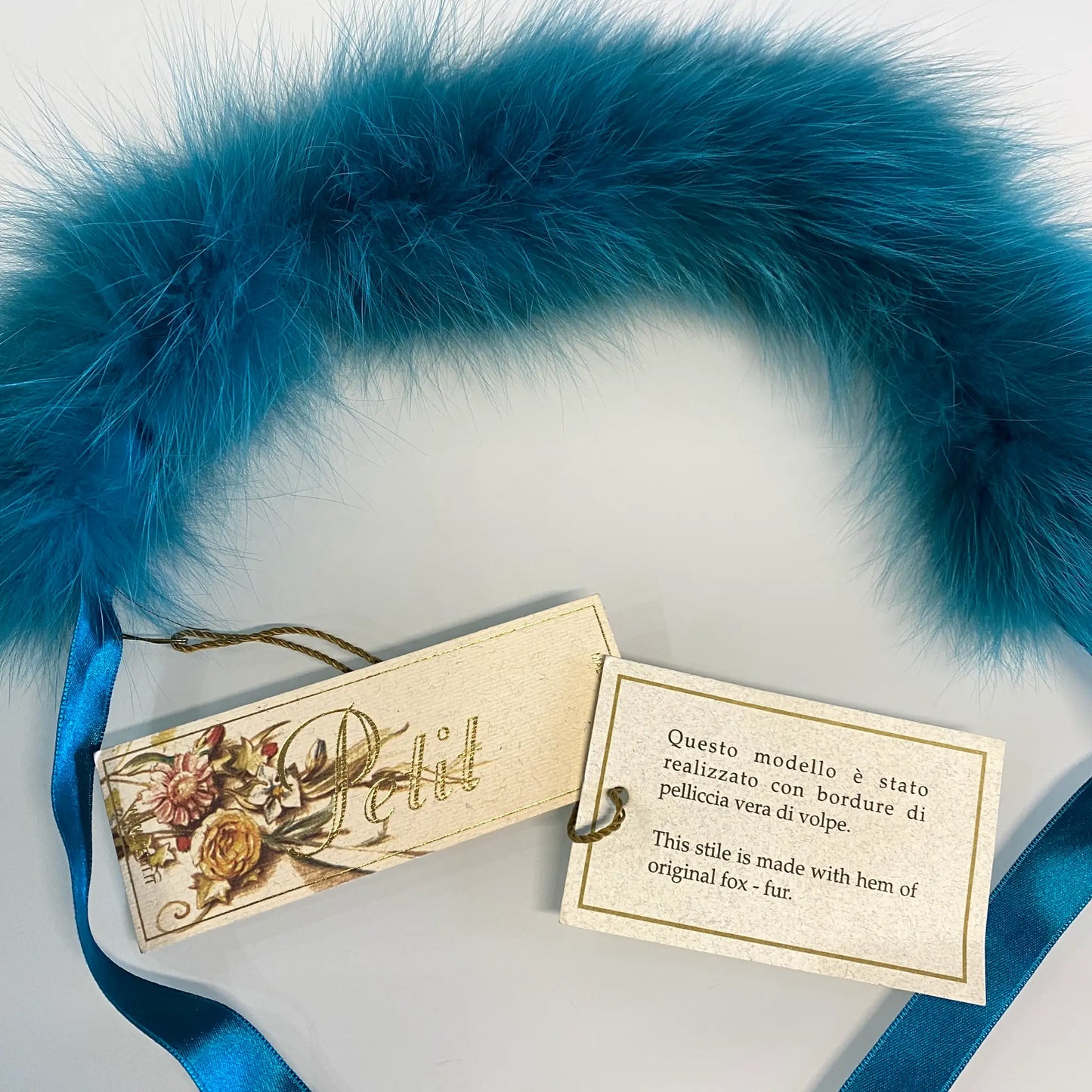 Collo in vera pelliccia di volpe per bambina