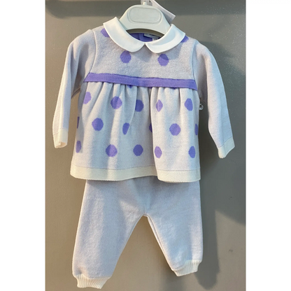 Completino in maglia per neonata 3 pezzi in sconto outlet