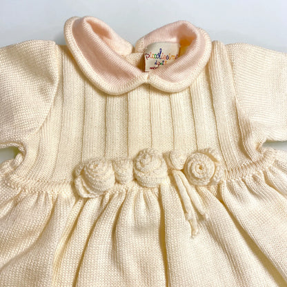 Completo 2 pezzi in lana per neonata 