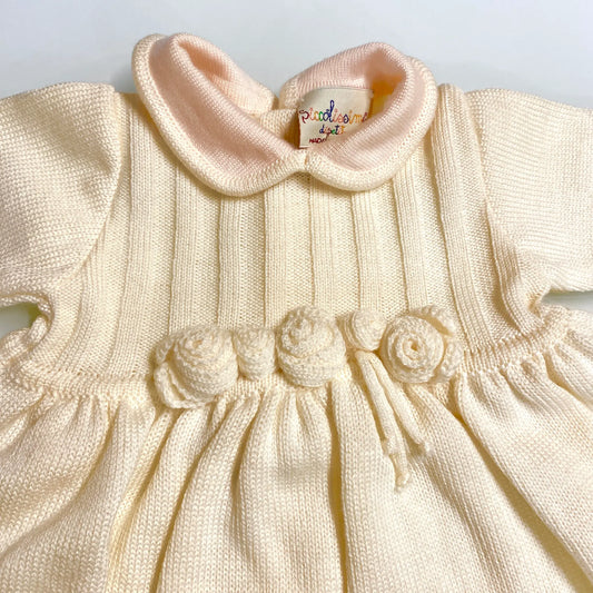 Completo 2 pezzi in lana per neonata 