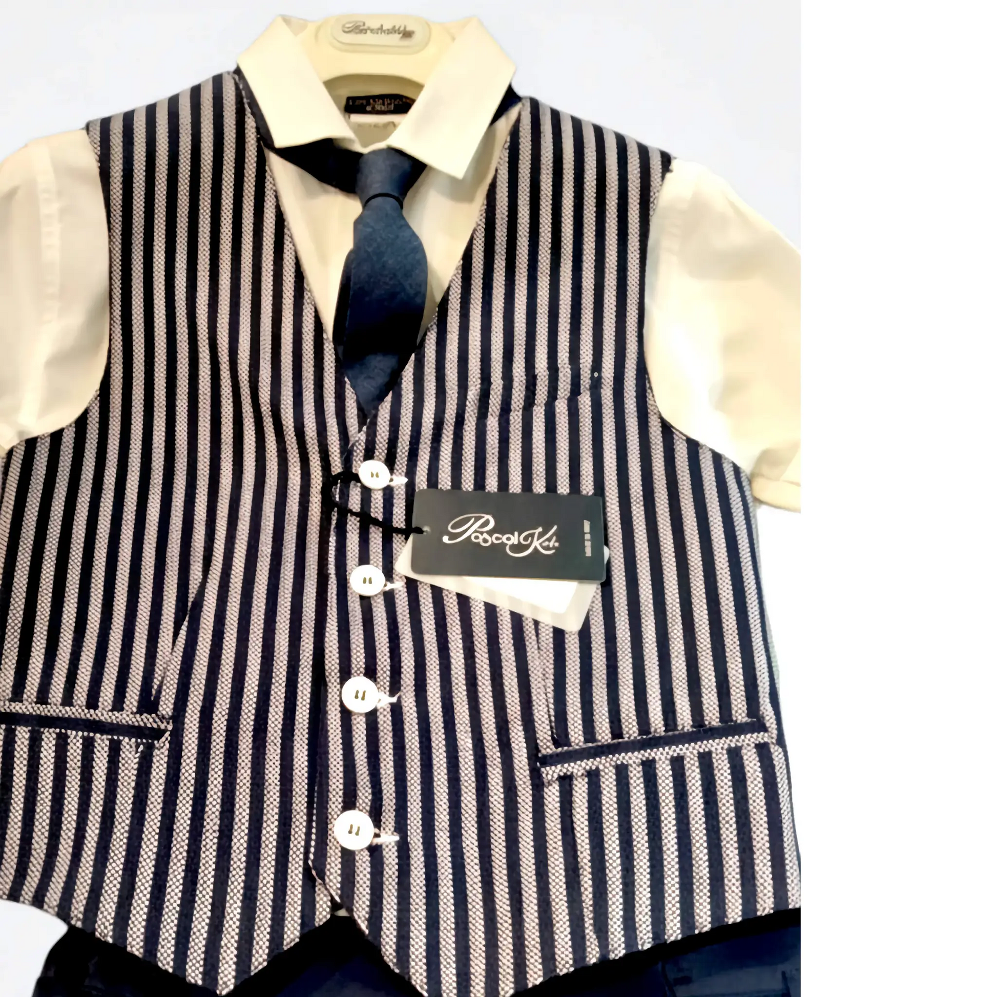 Completo 3 pezzi blu per ragazzo scontato