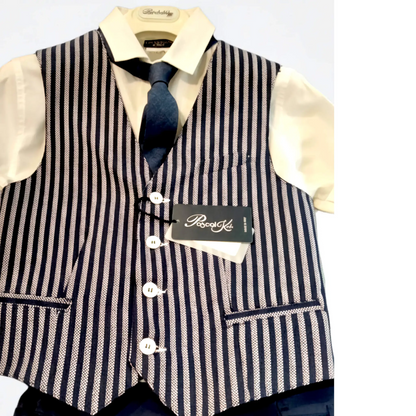 Completo 3 pezzi blu per ragazzo scontato