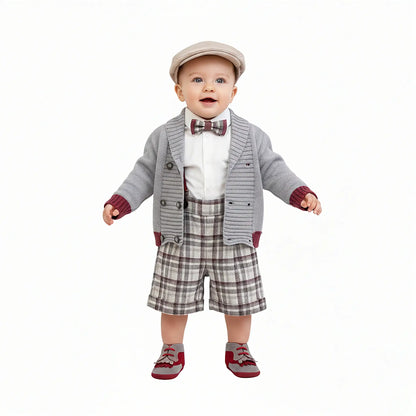 Completo abito bermuda con giacchino, con scarpe e cappello abbinato in OUTLET