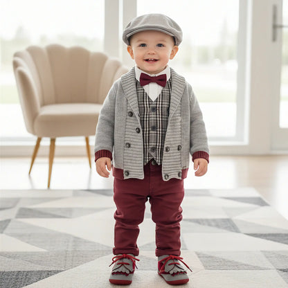 Completo abito pantaloni lunghi con giacchino, con scarpe e cappello abbinato in OUTLET