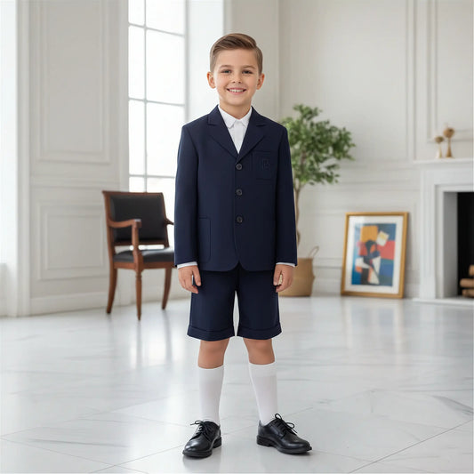 Completo per cerimonia estiva bambino composto da giacca + bermuda in OUTLET