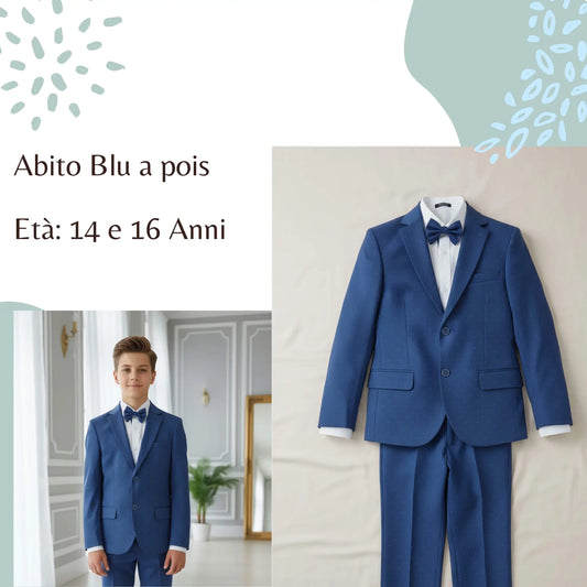 Completo da Cerimonia Blu Royal per ragazzo in outley