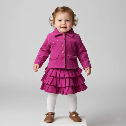 Completo coordinato composto da giacca più gonna per neonata 9 mesi in outlet scontato