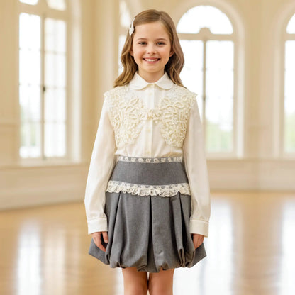 Completo elegante invernale per bambina in outlet