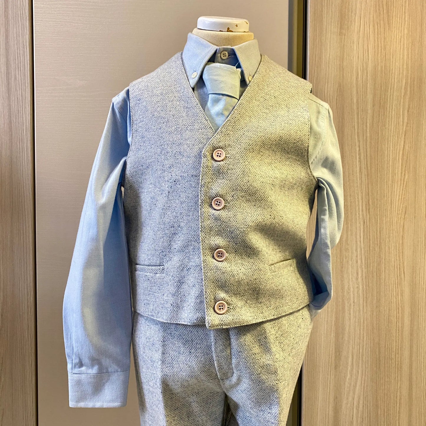Completo elegante in morbida lana per bambino 7 anni