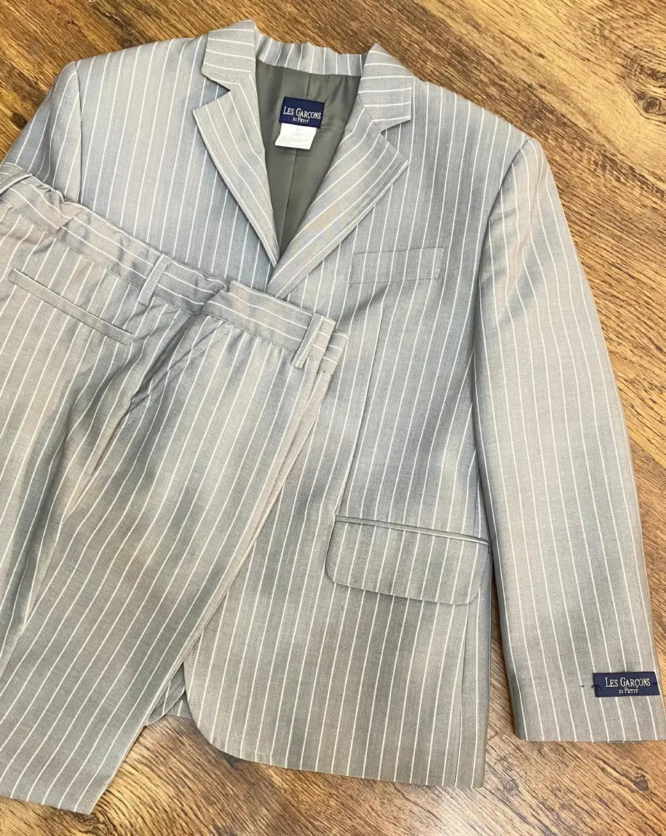 Completo gessato giacca e pantaloni per bambino