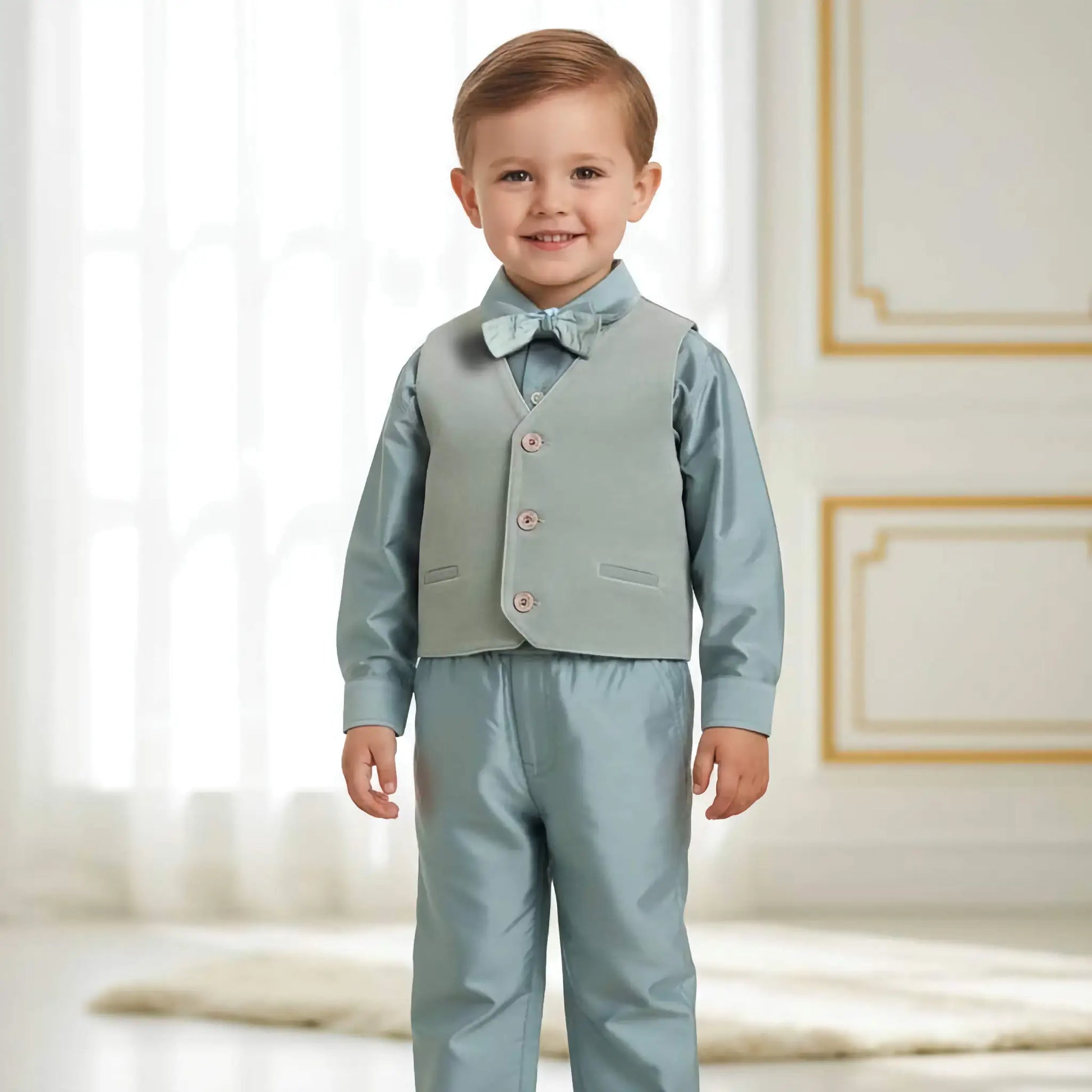 Completo invernale 3 pezzi per cerimonia bambino in outlet