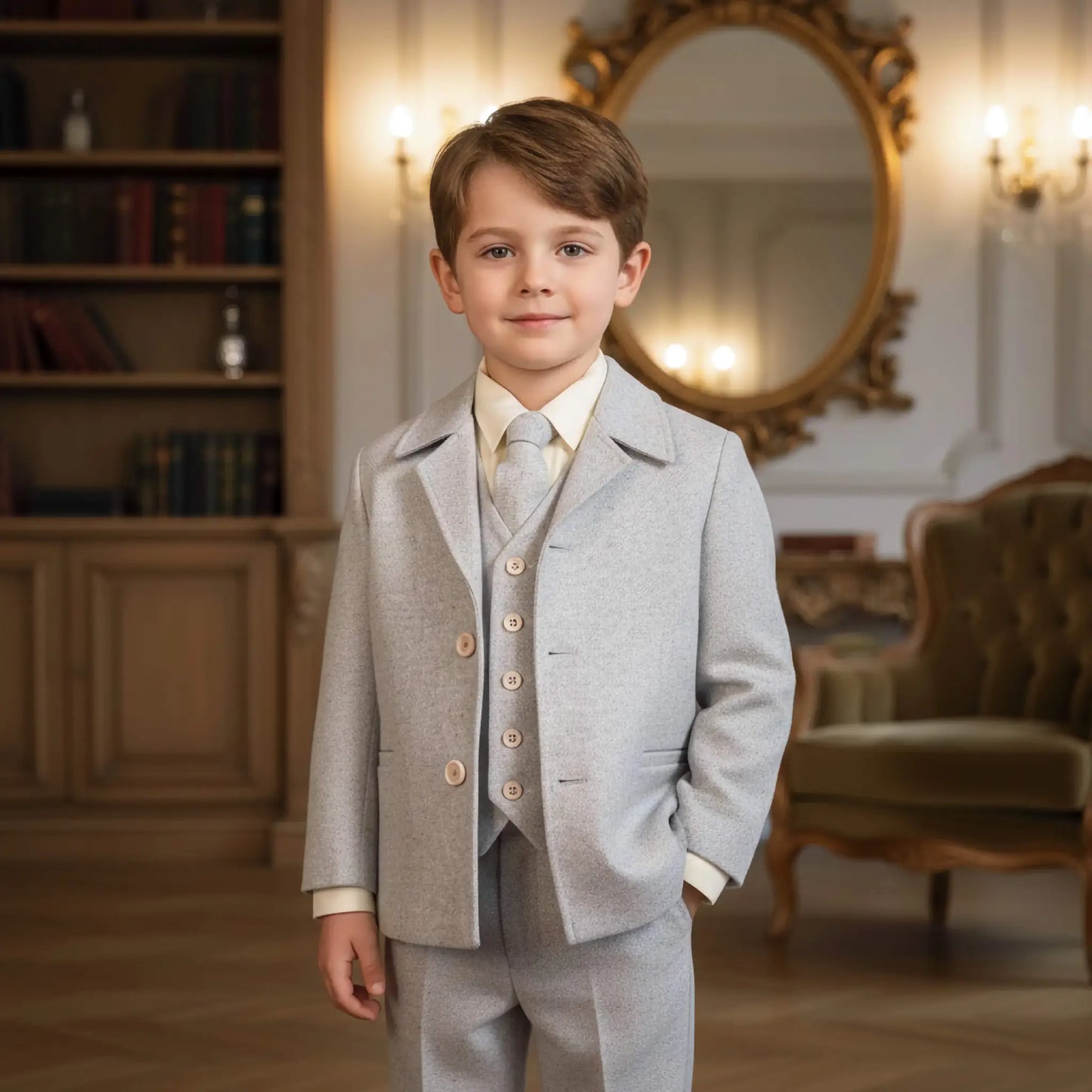 Completo in lana 5 pezzi per bambino in outlet