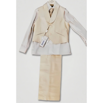 Ensemble de page en soie couleur crème ou ocre