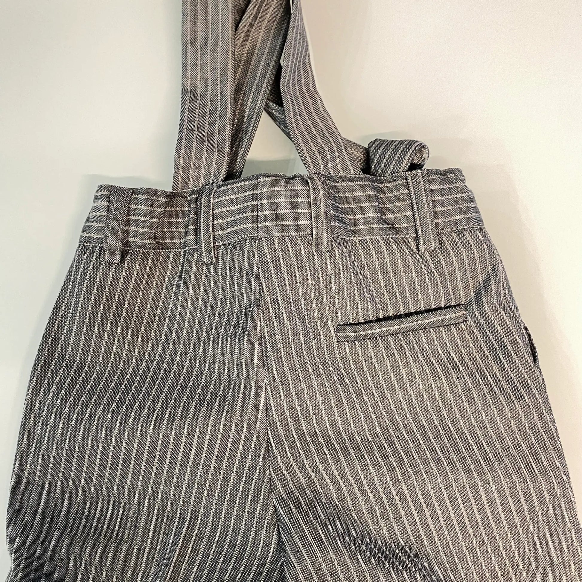 Completo paggetto gessato pantaloni regolabili