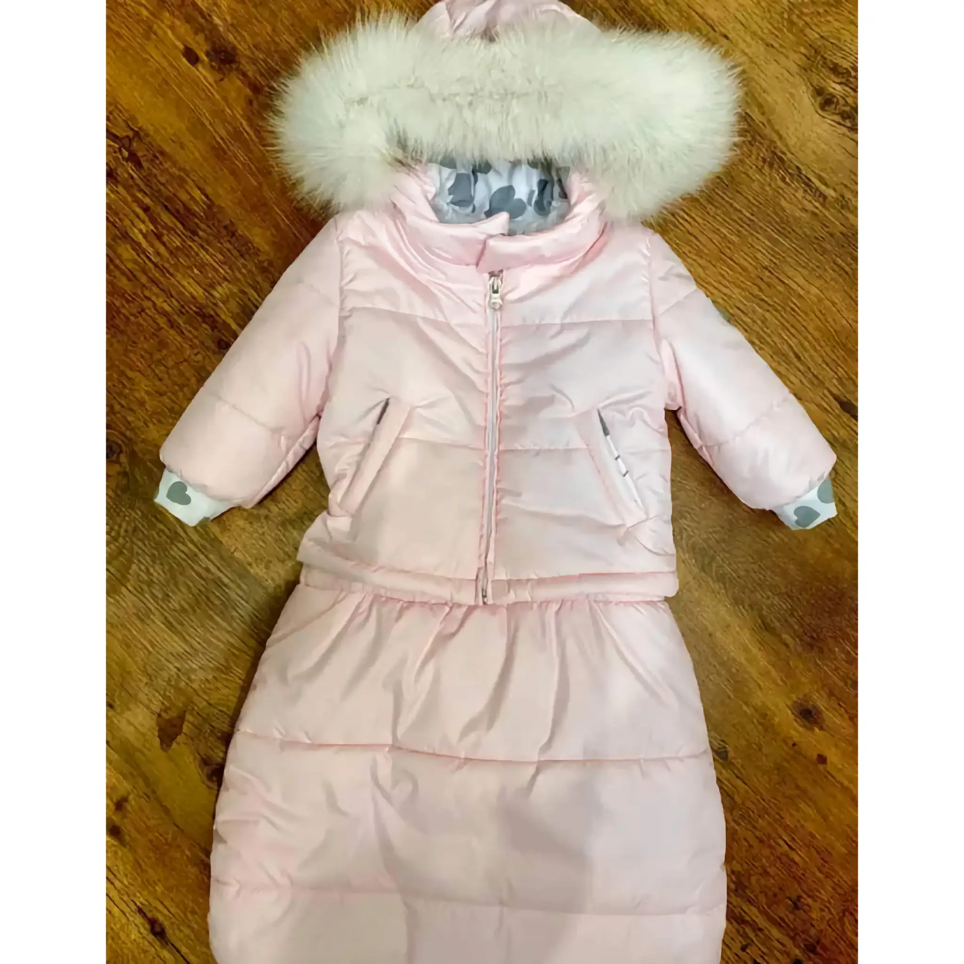 For Your Little One Passeggino con cappuccio in pelliccia, compatibile con Nuna, beige For Your Little One Passeggino con cappuccio in pelliccia, compatibile con Nuna, beige
