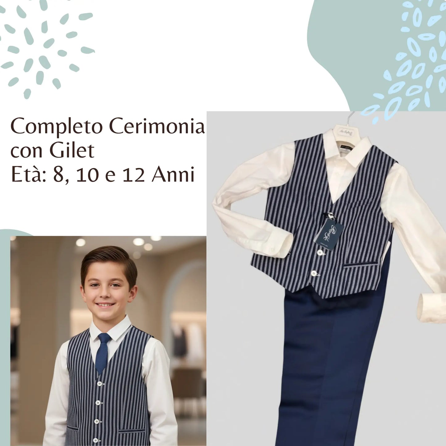 Completo da cerimonia con gilet per ragazzo in outlet