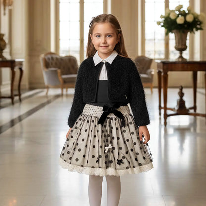 Coordinato abito elegante per bambina invernale in outlet