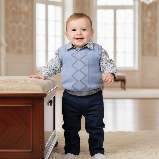 Pantalone elegante coordinato per neonato 9 mesi in outlet