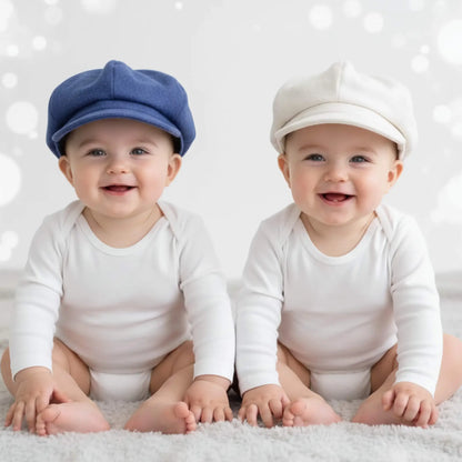 Coppola neonato da battesimo bianca o blu in Outlet