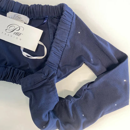 Coprispalle elegante blu con strass