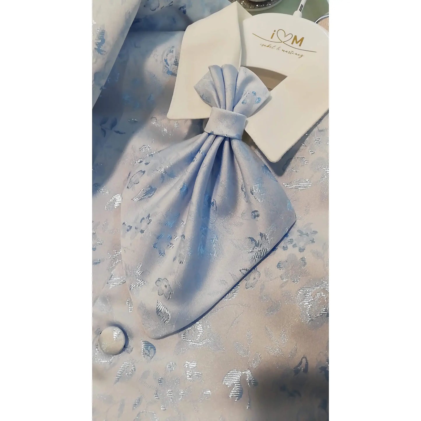 Abito da Battesimo Bambino Azzurro Cielo