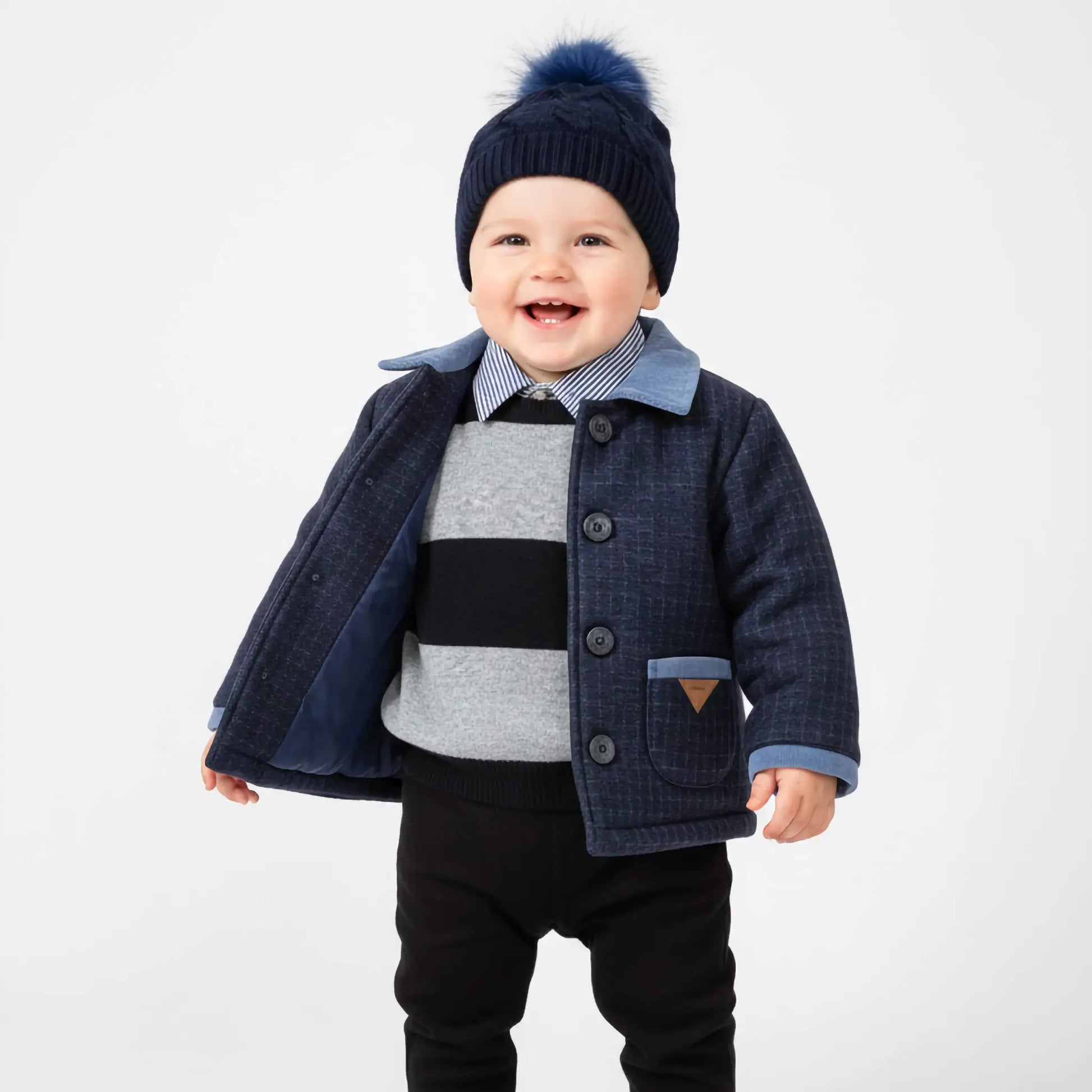 Giacca elegante trapuntata per neonato 6 mesi in Outlet