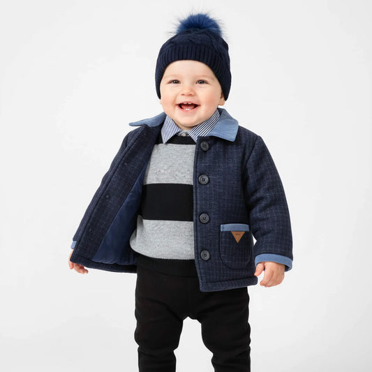 Giacca elegante trapuntata per neonato 6 mesi in Outlet