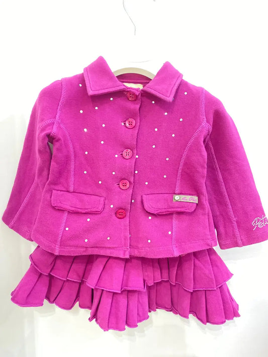 Giacca e gonna coordinati per bambina dai 6 ai 9 mesi