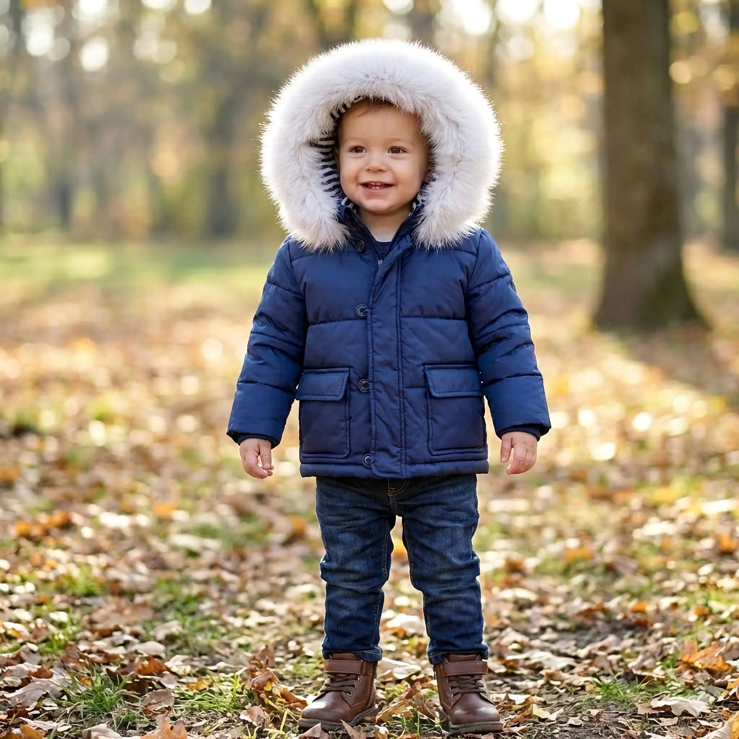 Giubbino blu per neonato 12-18 mesi in Outlet