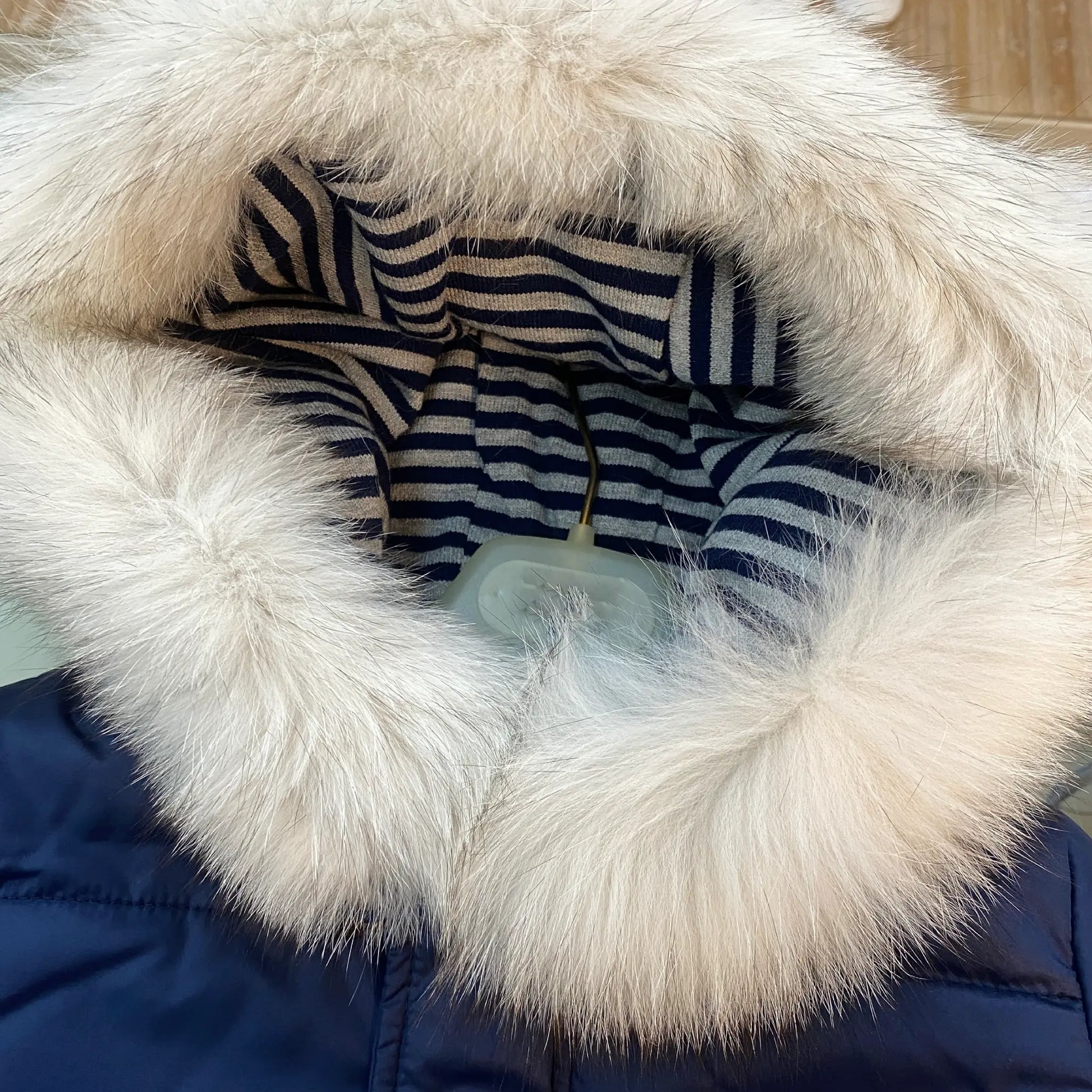 Giubbotto blu bimbo con pellicciotto