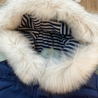 Giubbotto blu bimbo con pellicciotto