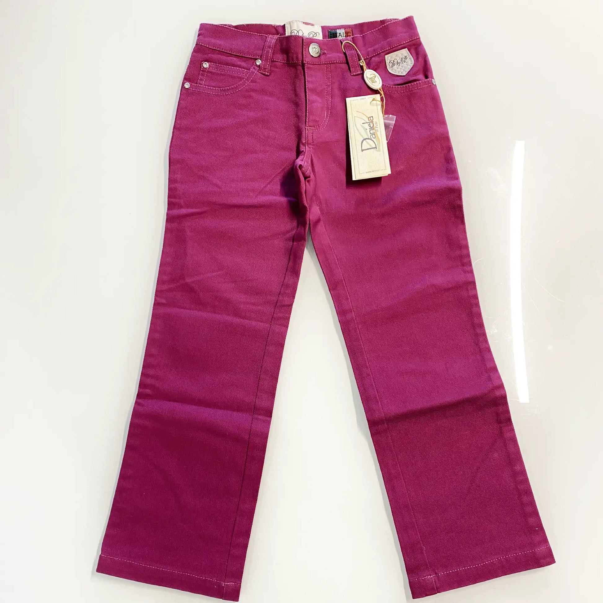 Jeans colorato fucsia per bambina