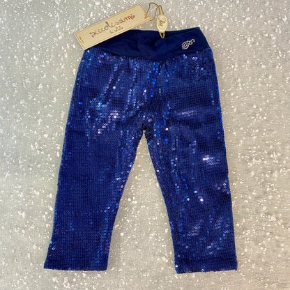 Leggings Neonata Blu Paillettes o Cotone Classico | Outlet
