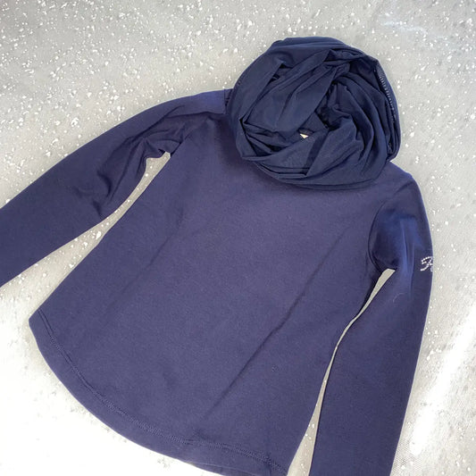 Maglia Blu per bambina felpata