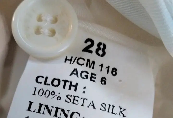 Completo in seta da paggetto aglio 28