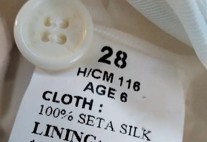 Completo in seta da paggetto aglio 28