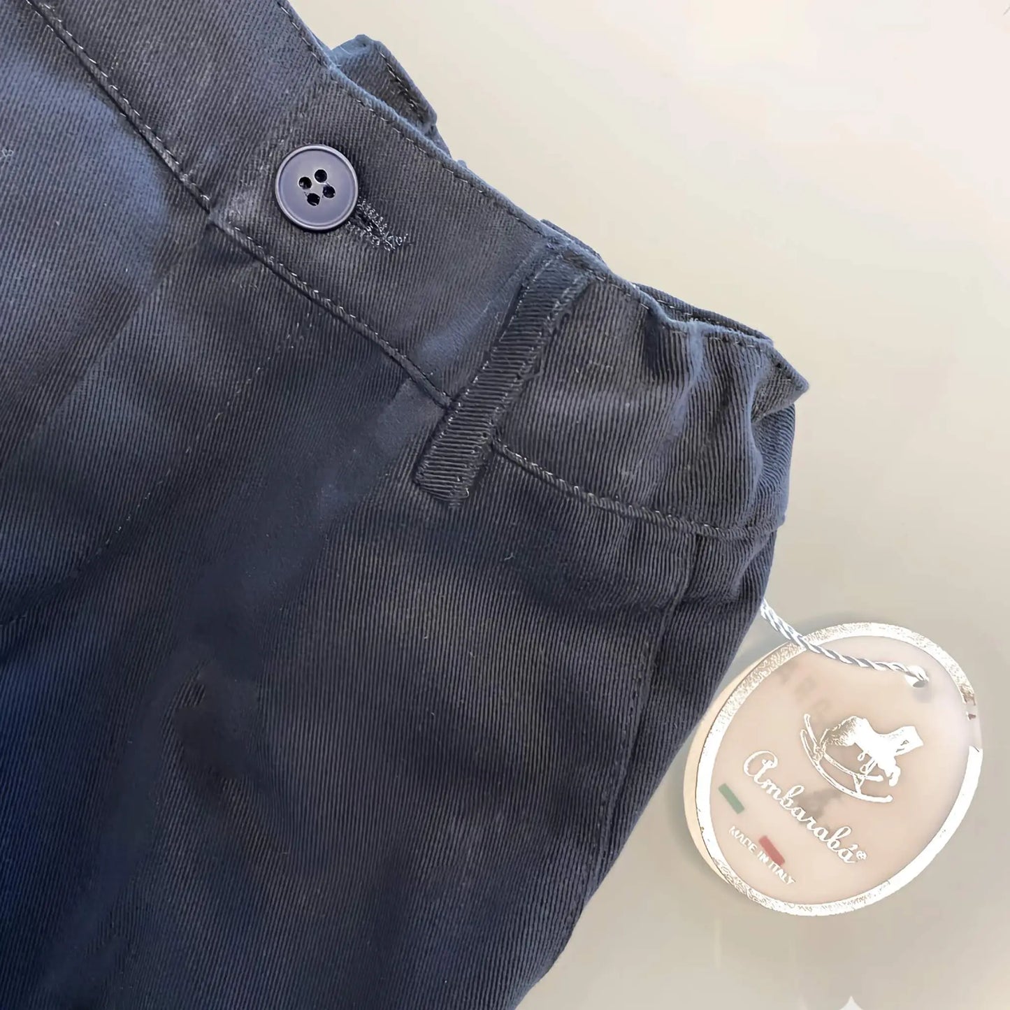 Pantalone elasticizzato elegante blu per bambino