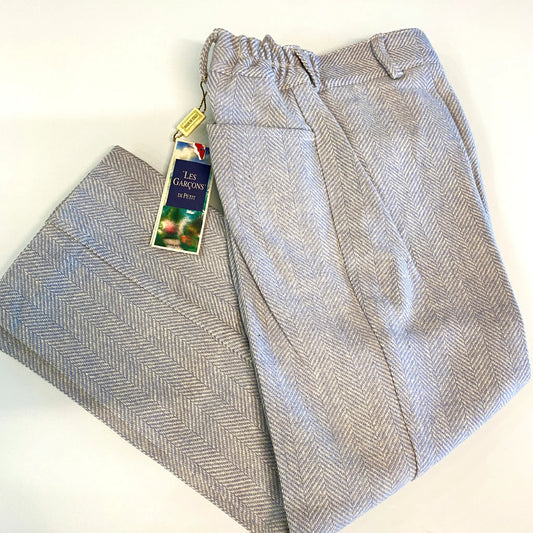 Pantalone elegante in lana a spina di pesce per bambino in outlet
