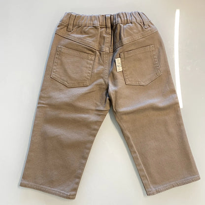 Pantalone tipo jeans beige 9 12 mesi