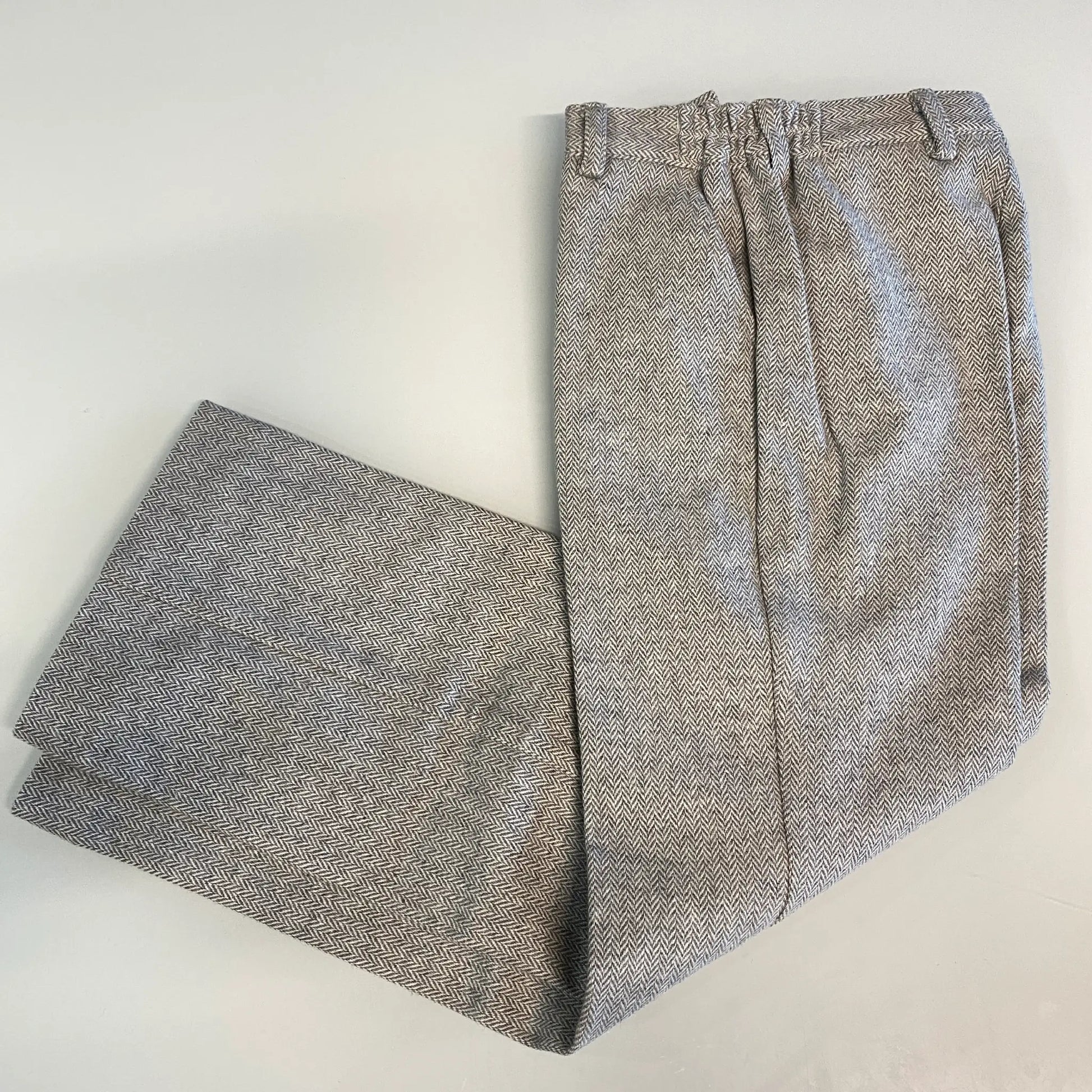Pantalone lungo elegante in lana grigio per bambino in outlet