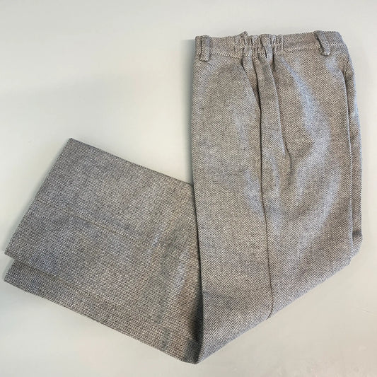Pantalone lungo elegante in lana grigio per bambino in outlet