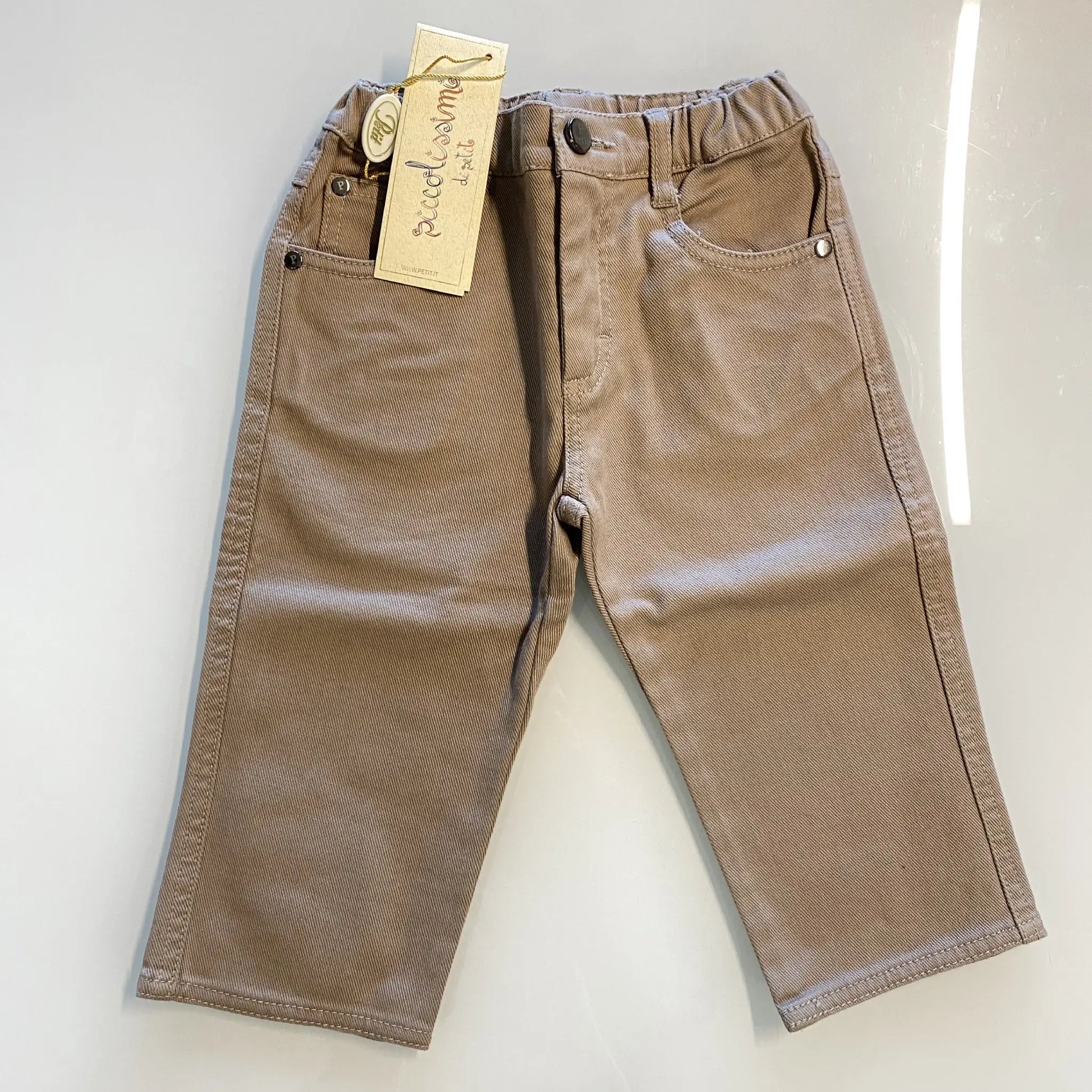 Pantalone tipo jeans Beige per neonato