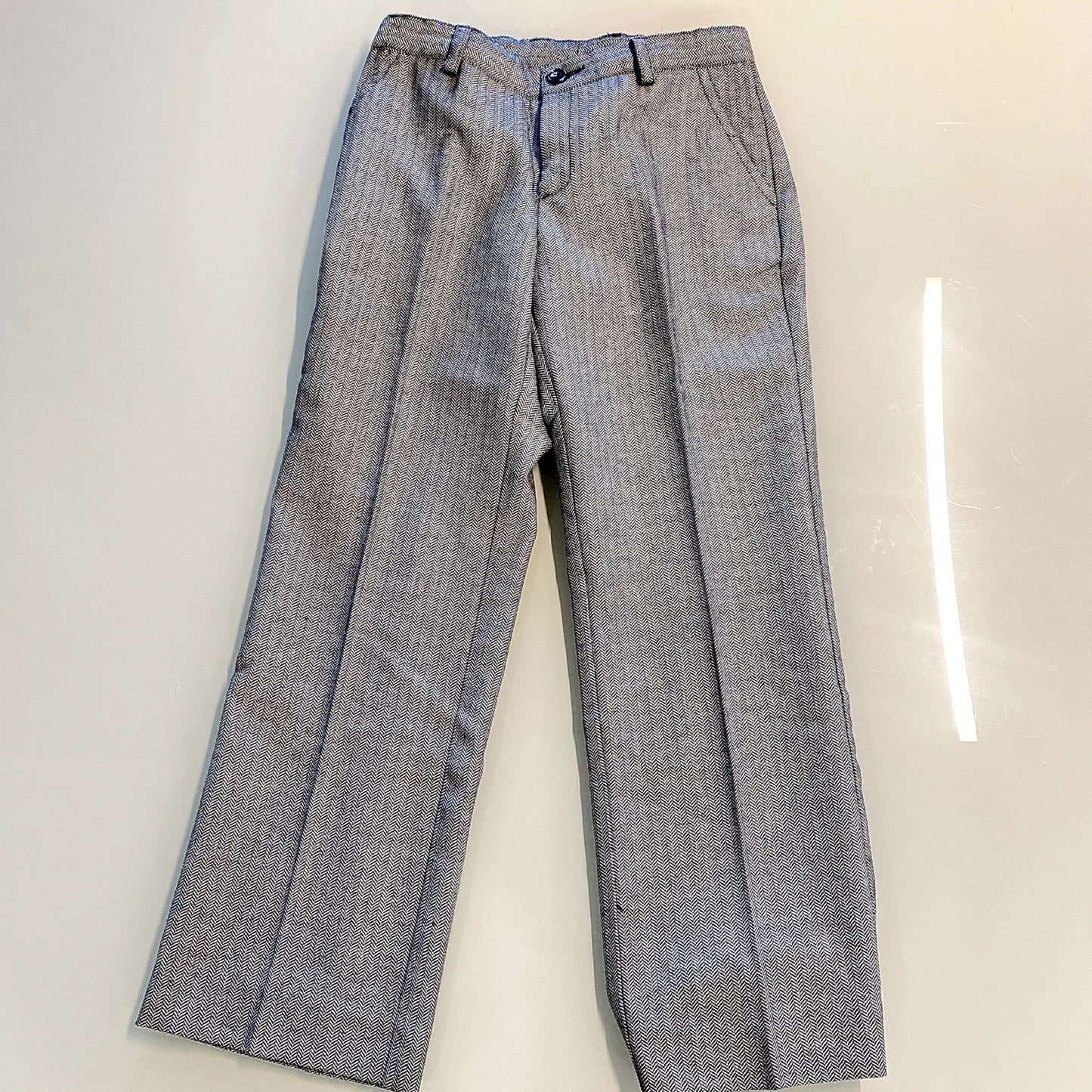 Pantaloni da cerimonia per bambino a spina di pesce